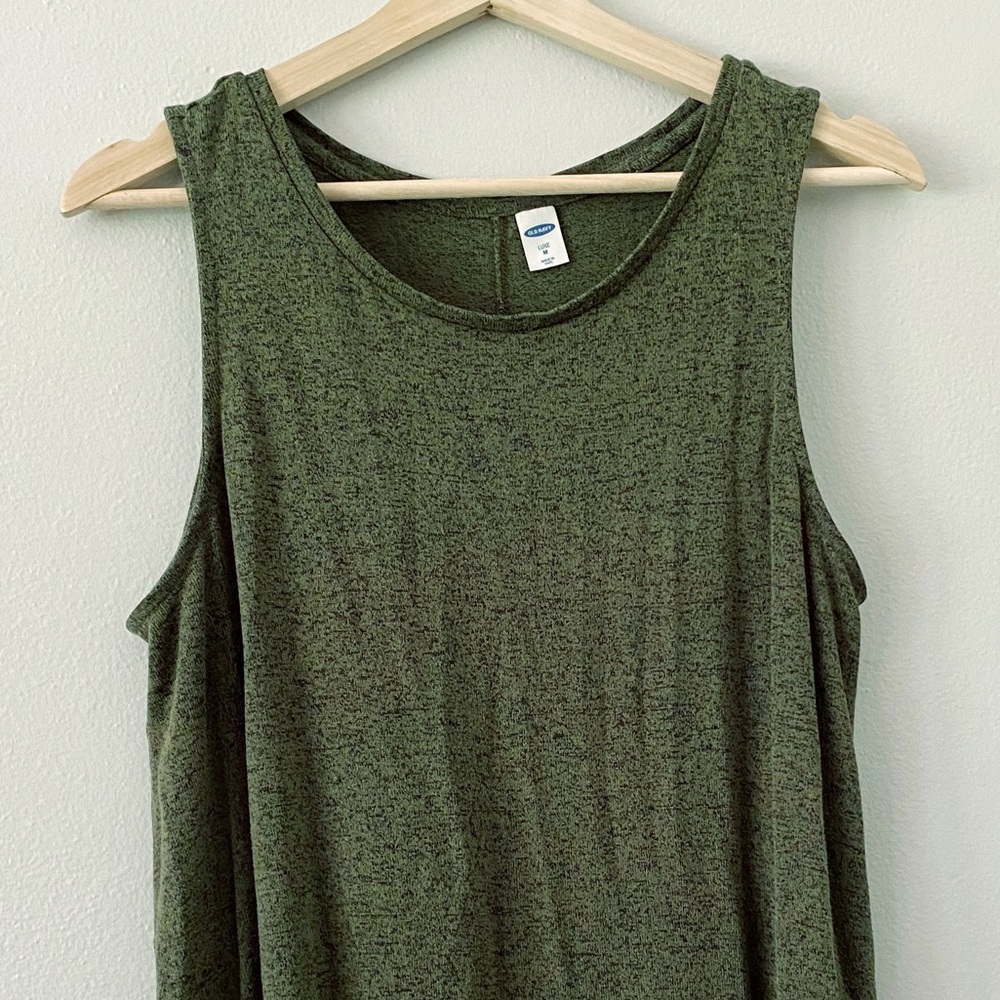 Luxe green flowy tank top, summer tank